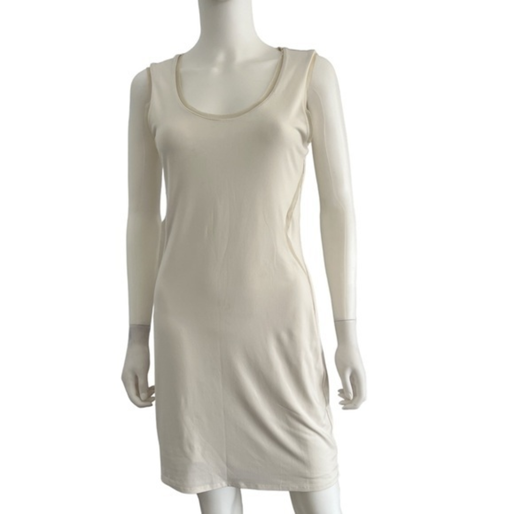 Graham & spencer tunic slip‎ dress cream sleeveless dress